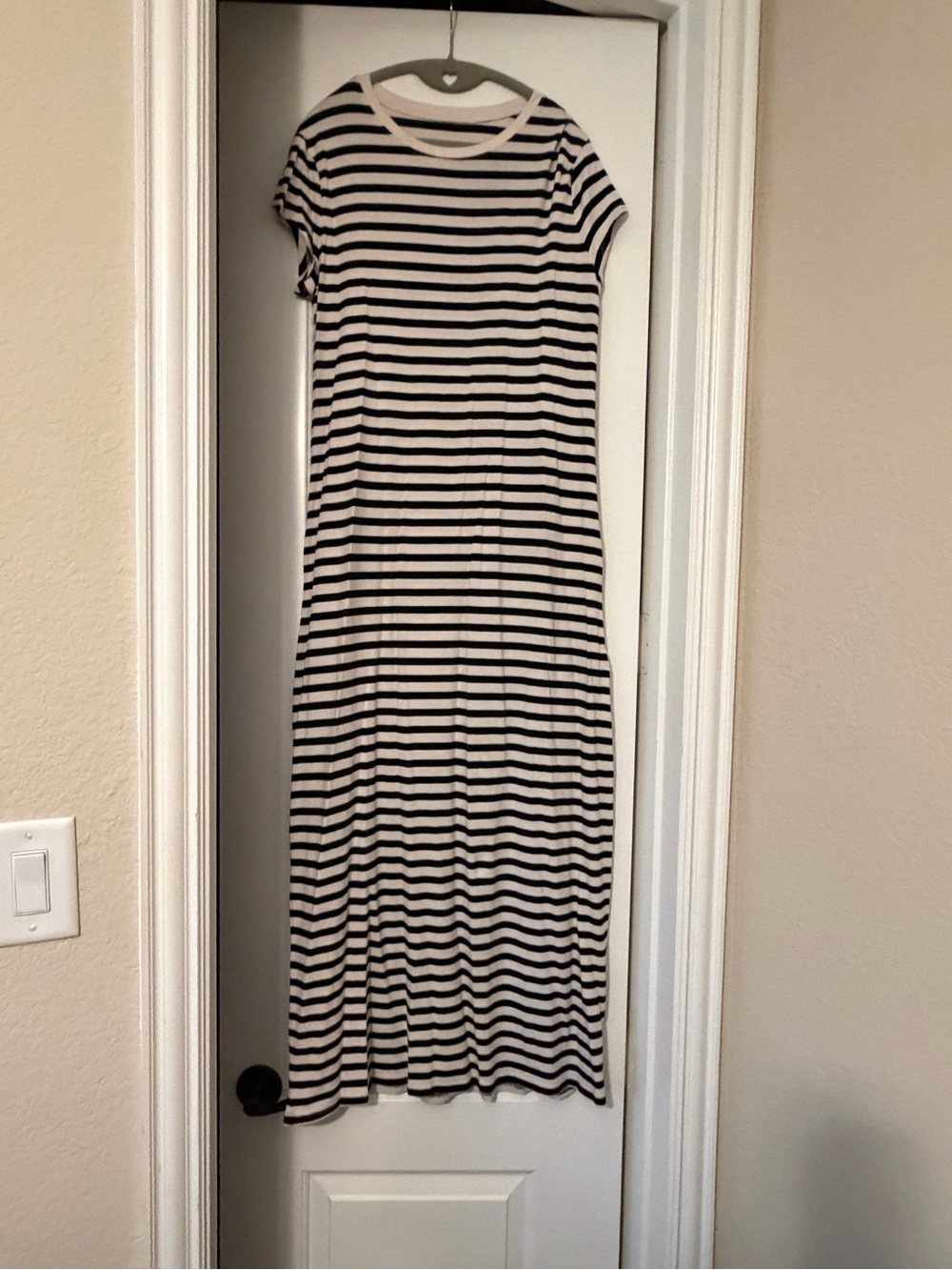 a new day Black and White Striped Maxi Dress